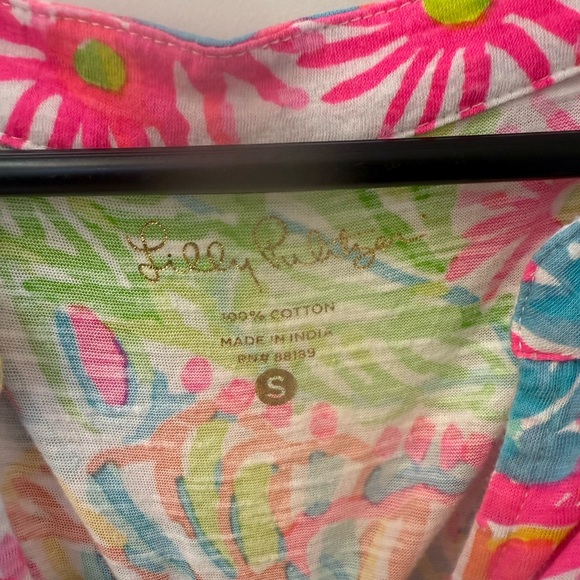 Lilly Pulitzer Pink and Blue Tropical Tank Top - Picture 3 of 3